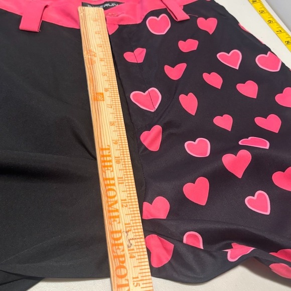 Incerun Womens Pink Black Heart Crop Dress Pants Womens Small NWT Valentines Day - Picture 9 of 10